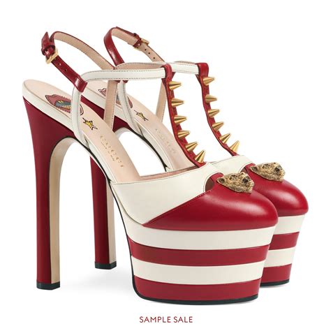 gucci studded platform shoes|gucci high heels platform.